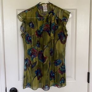 Studio Y Sheer Tie Neck Top